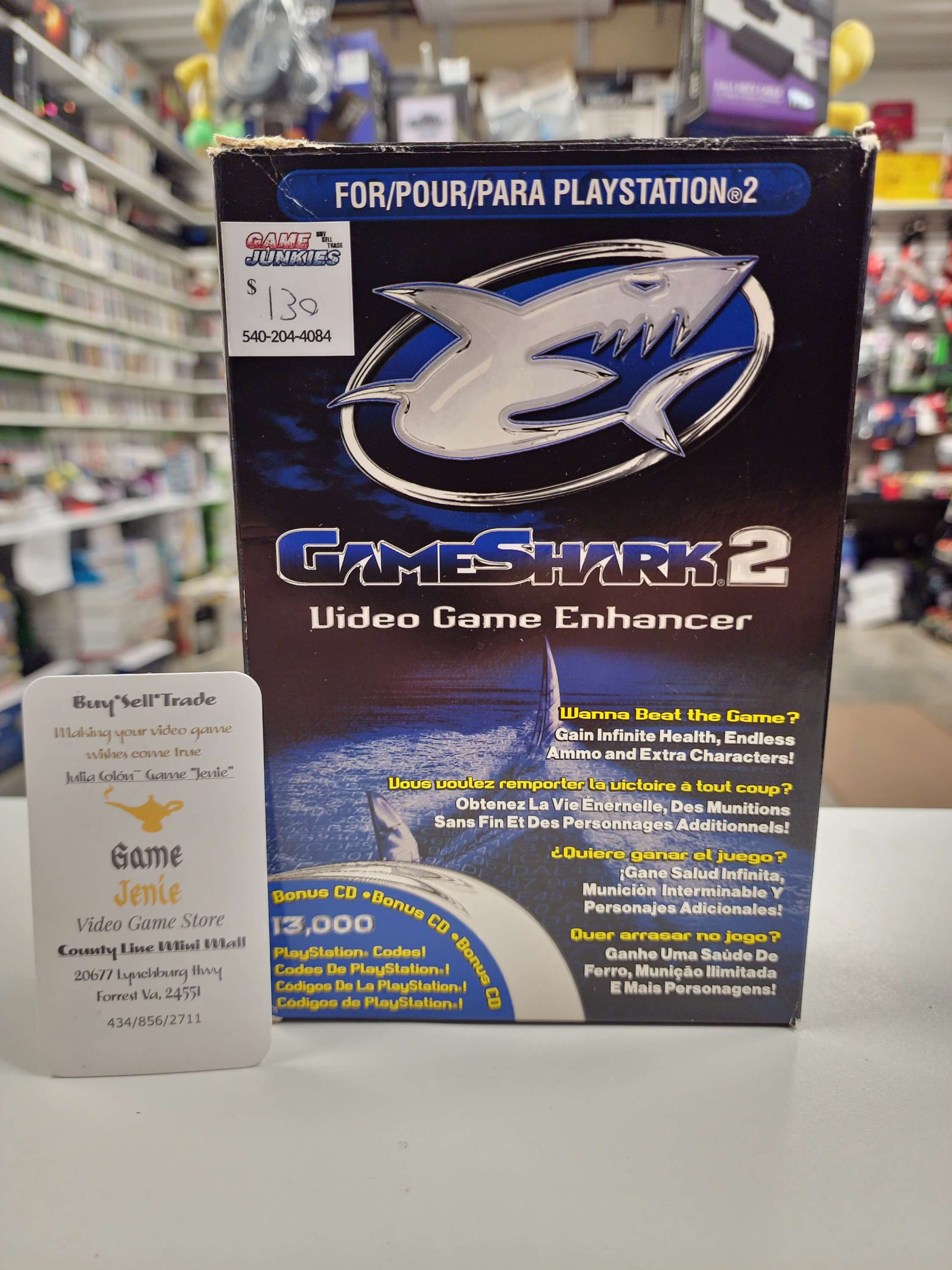 GameShark 2 Video Game Enhancer PS2