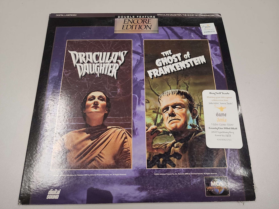 Dracula's Daughter / The Ghost of Frankenstein Laser Disc