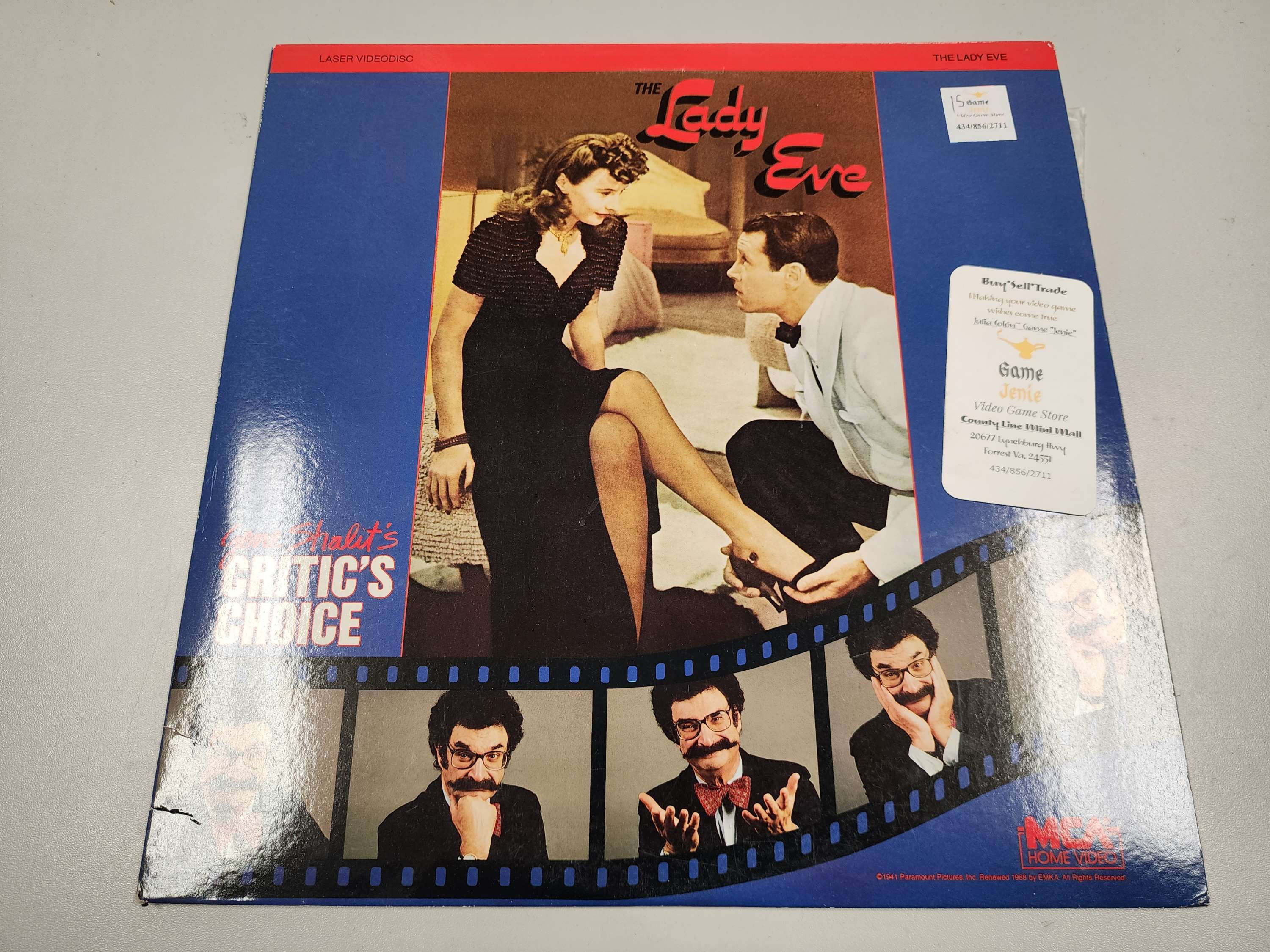 The Lady Eve Laser Disc