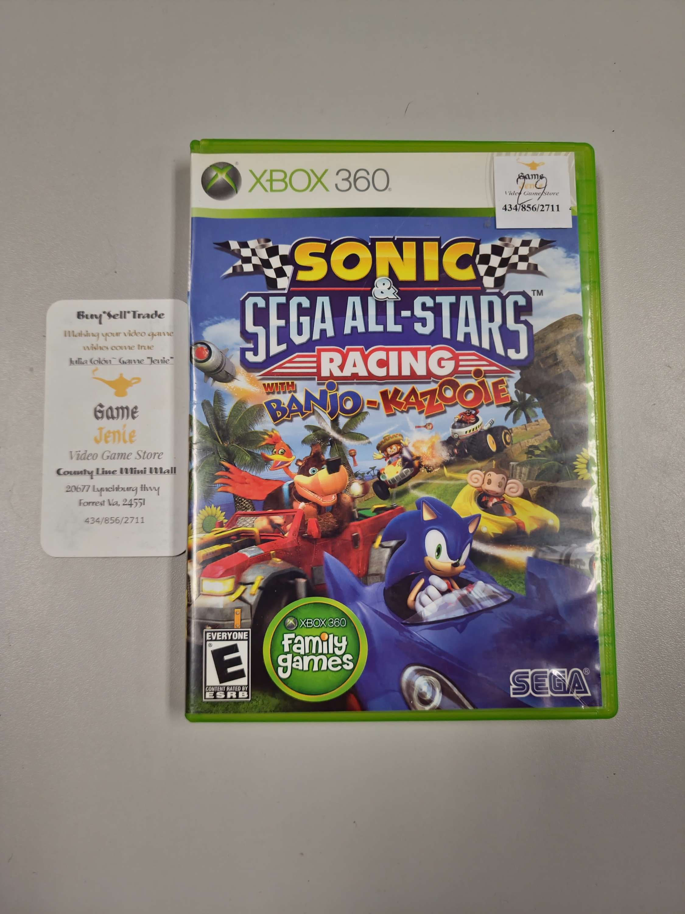 Sonic Sega All Stars Racing Xbox 360