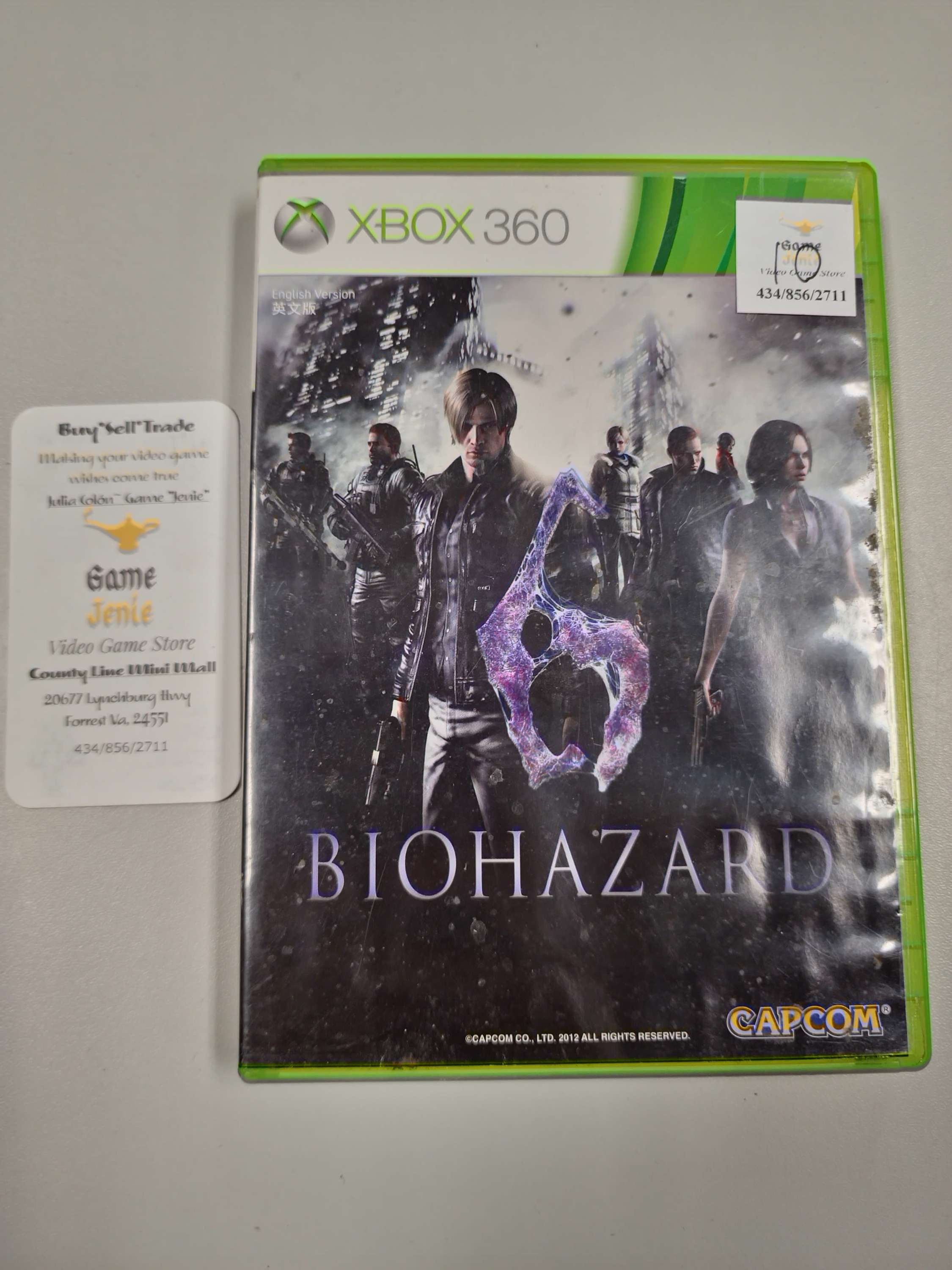 Resident Evil 6 Xbox 360