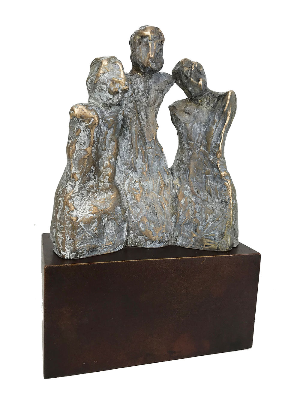 Miniature : Juste ensemble... "HARMONIE"  7/8 (version blanche, or et marron ) | 34x20x10cm