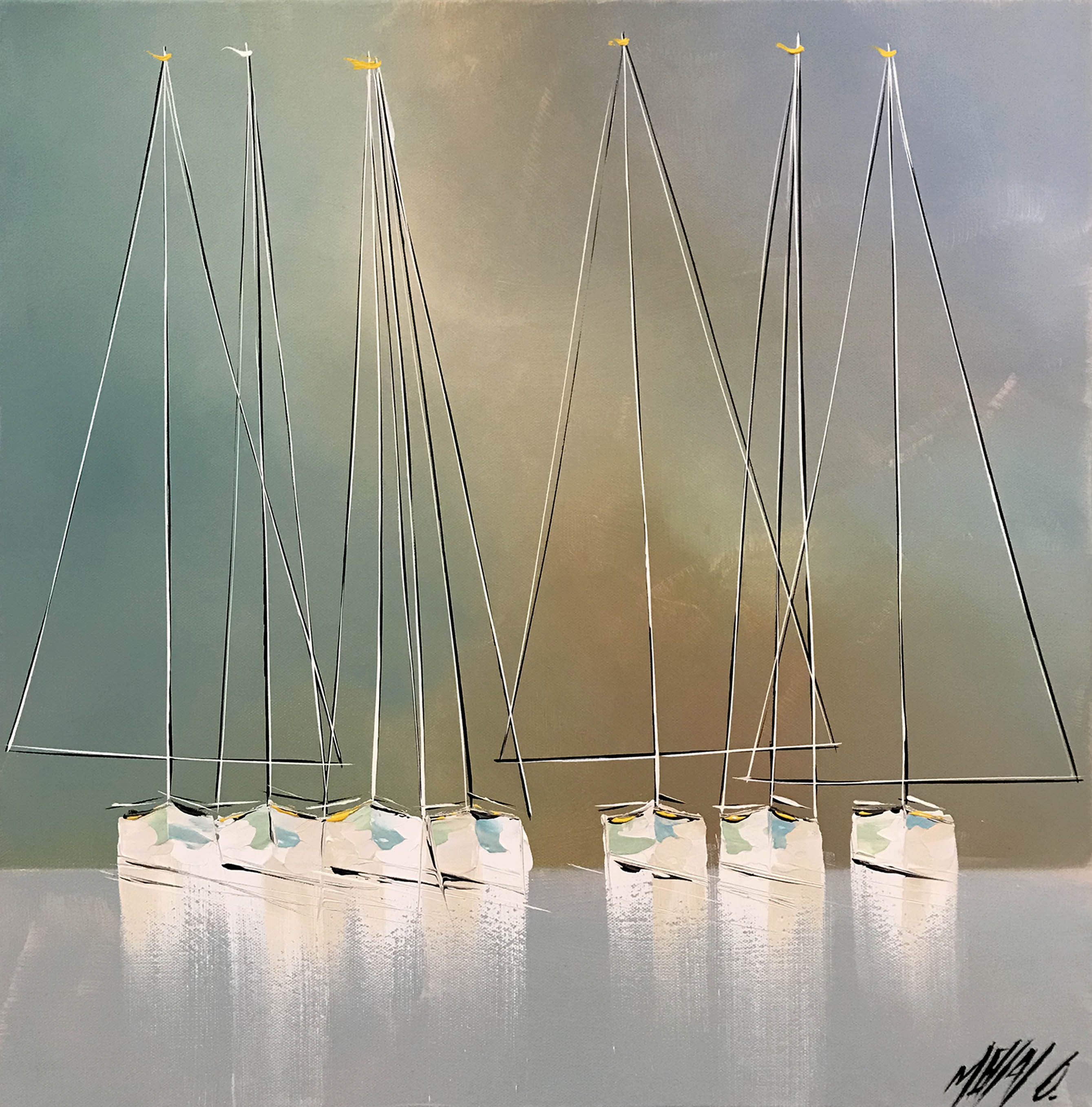 Douceur en mer... | 50x50cm