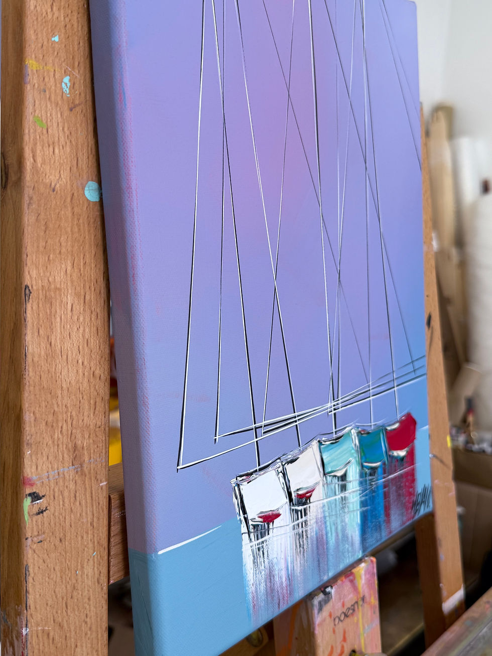 Miniature : Les uns à côté des autres… | 30x40cm