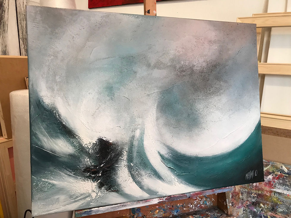 Miniature : Sur les rochers... | 50x70cm