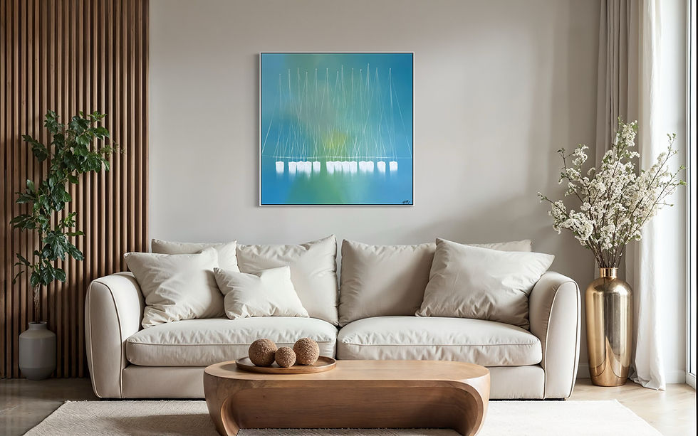 Miniature : Le chant des mâts… | 100x100cm