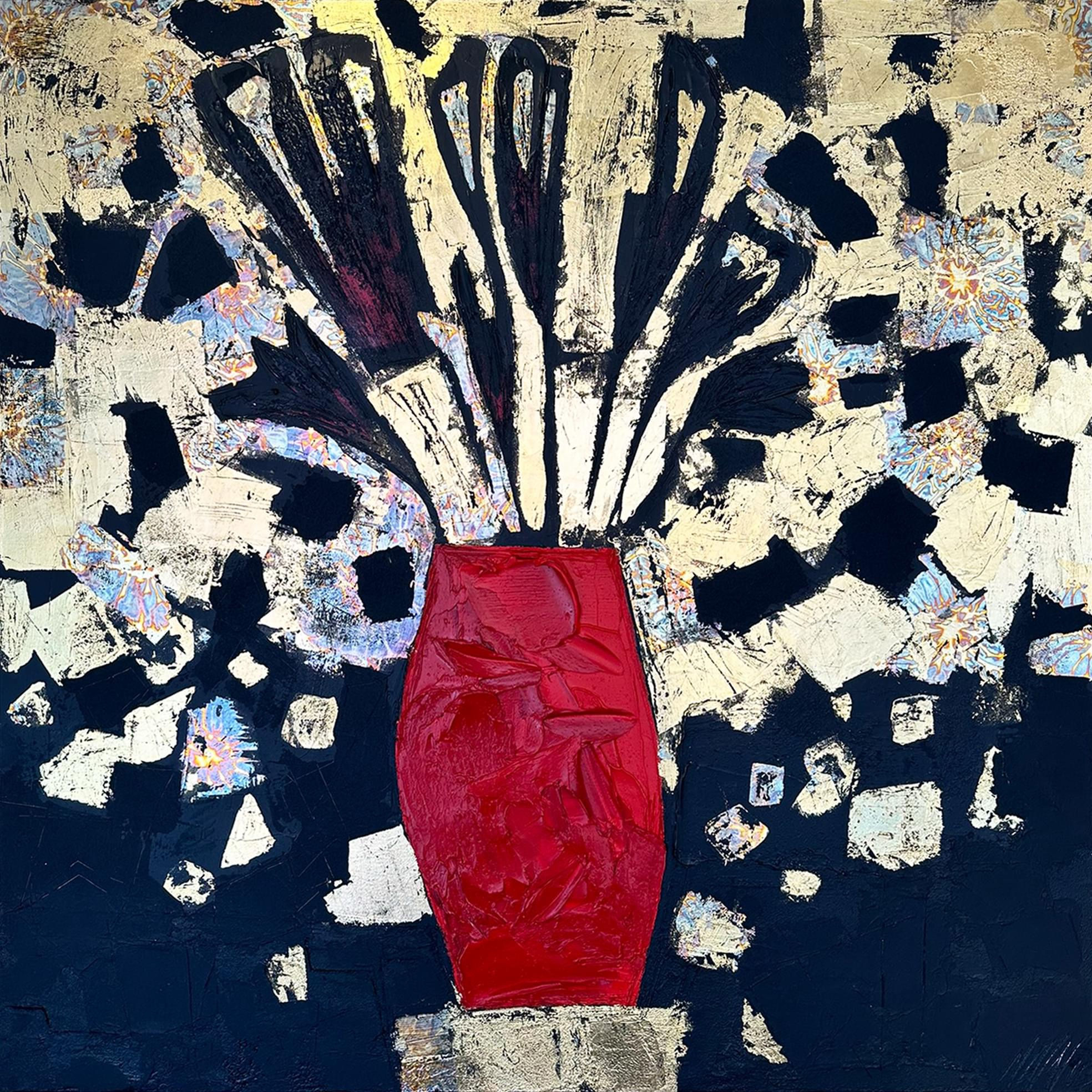 Le vase rouge... | 120x120cm