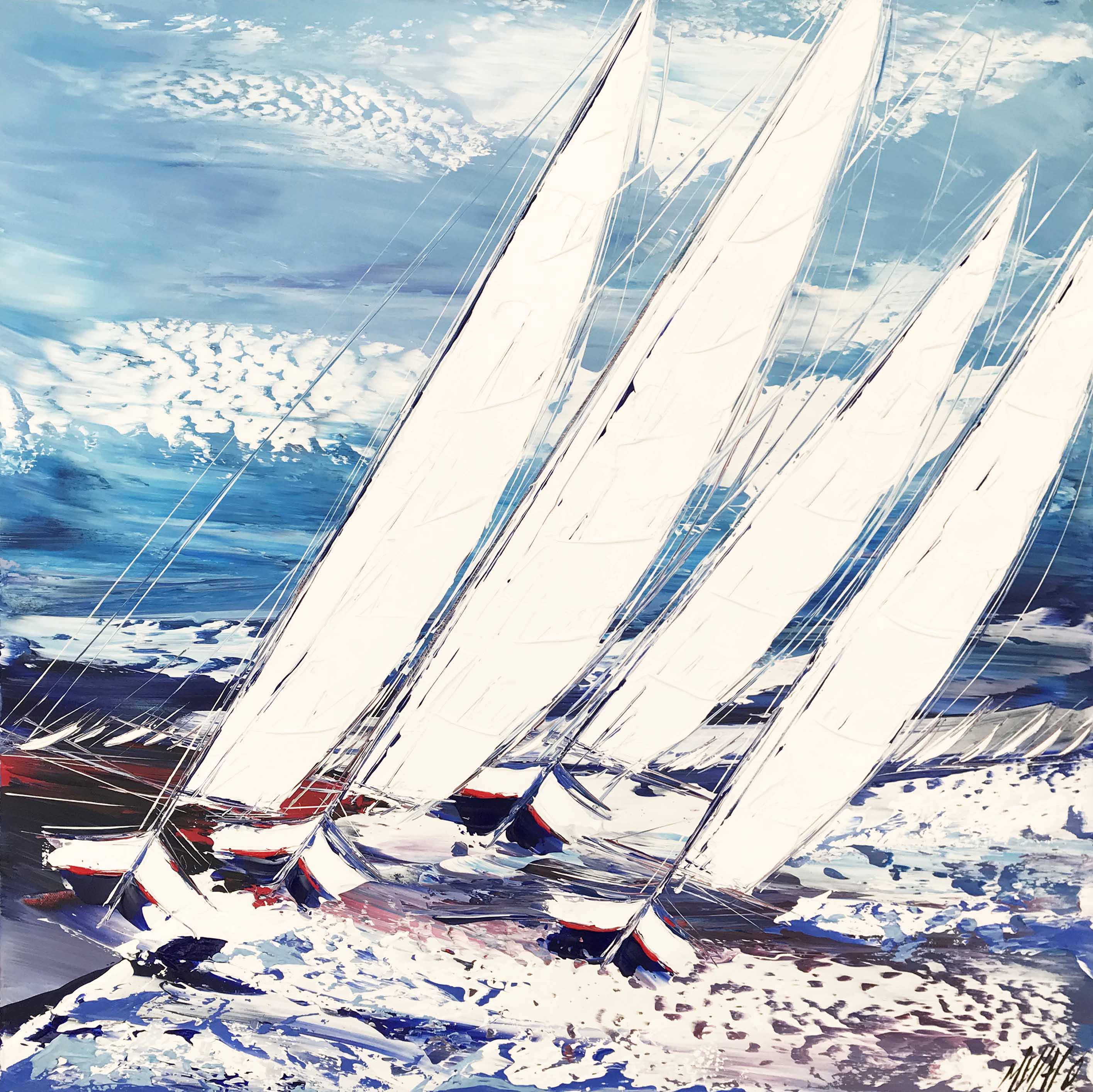Les voiliers de la mer Baltique | 80x80cm