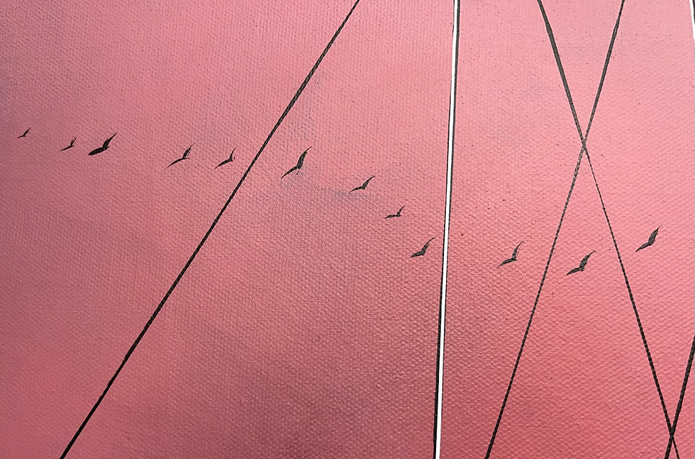 Miniature : Les voiliers de l’aurore... III | 40x40cm