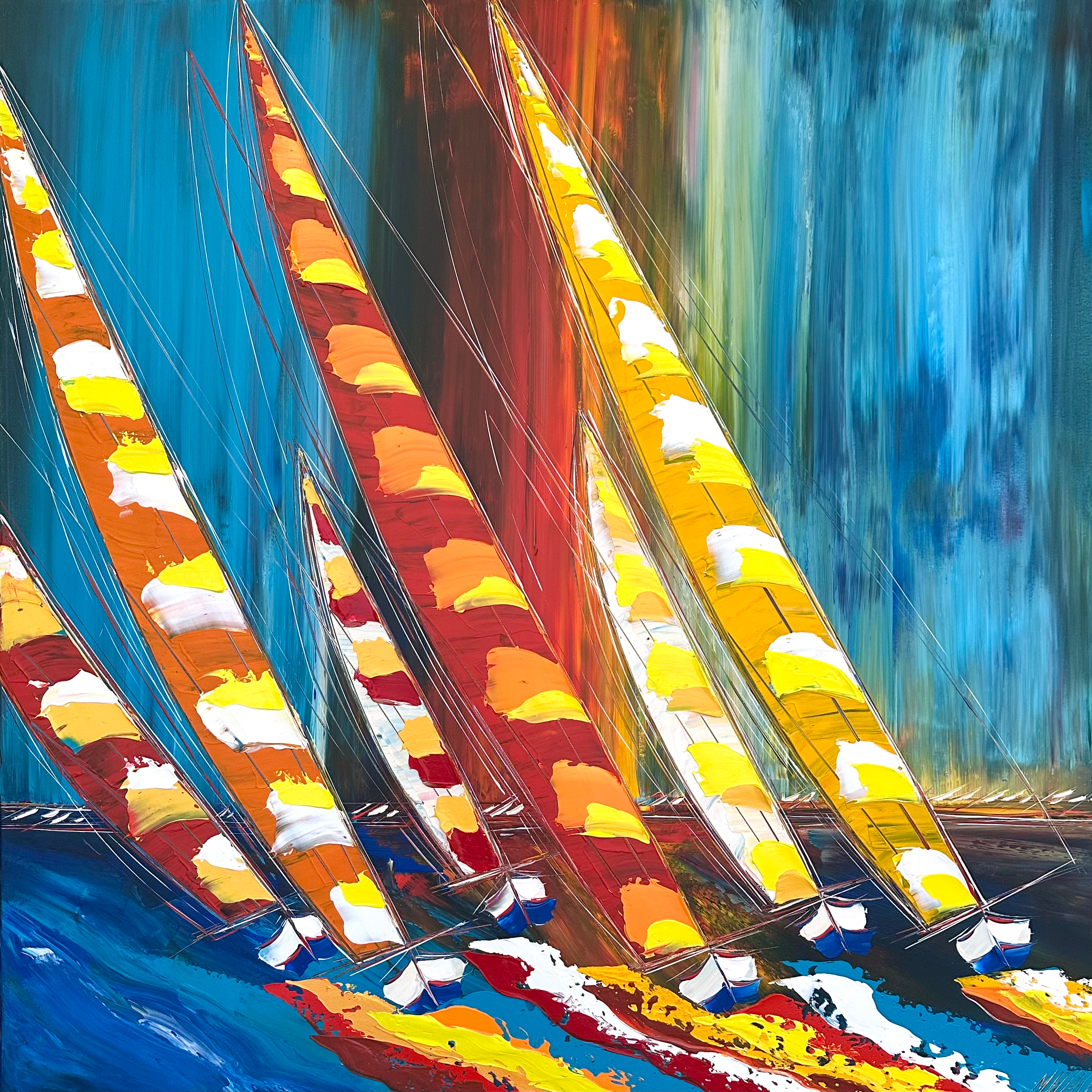 Liberté en mer… | 120x120cm