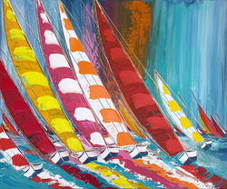 Des couleurs à la mer... | 120x100cm