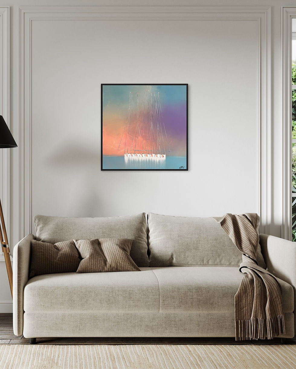 Miniature : Reflets du matin… | 80x80cm