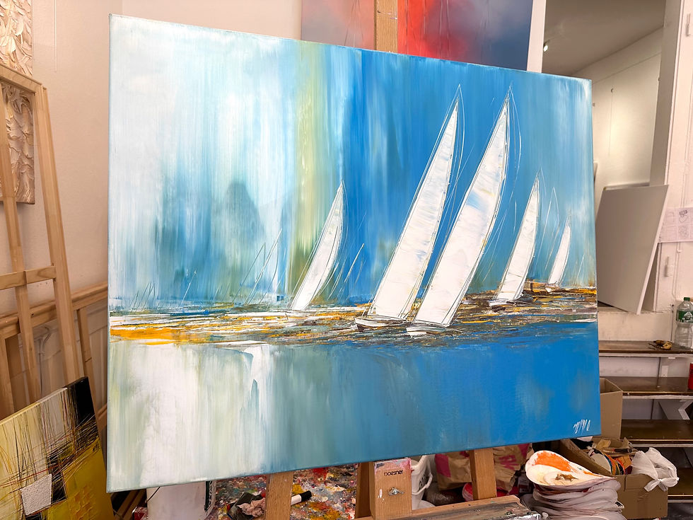 Miniature : Régate d’été... | 100x80cm