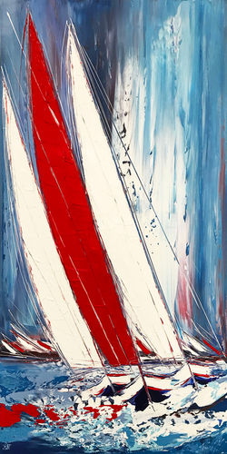 Face au vent... | 100x50cm
