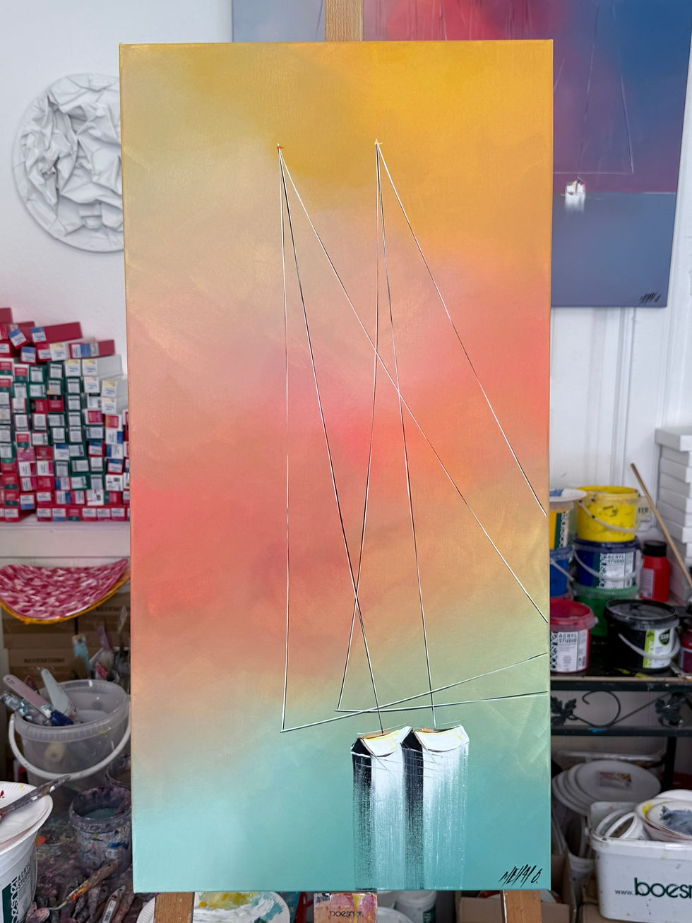 Miniature : À deux en mer… | 50x100cm