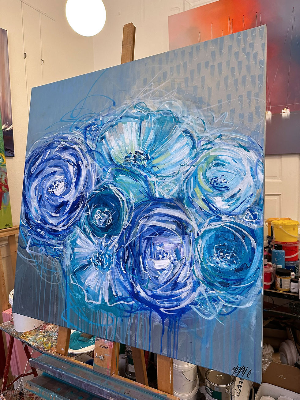 Miniature : Rosée du matin… | 100x100cm🟠