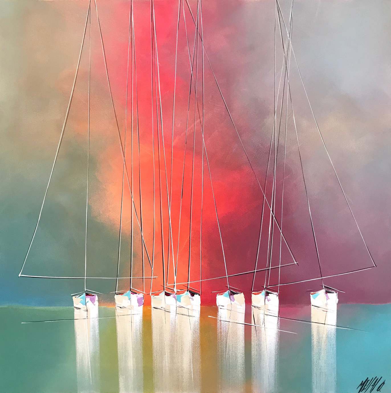 Reflets... | 80x80cm