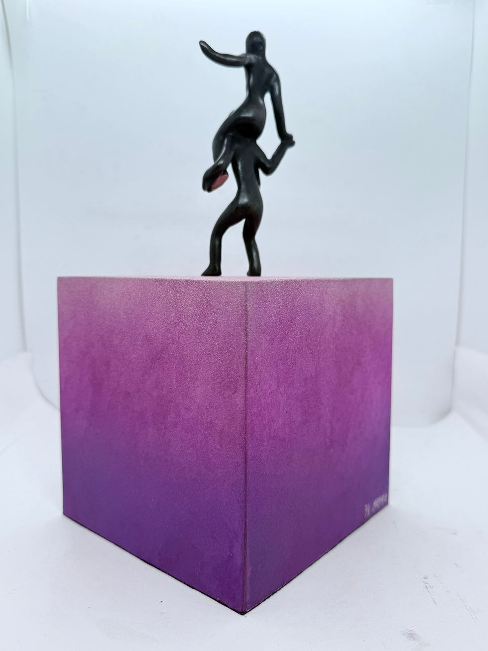 Miniature : Porté par la vie... (cube rose) | 35x15x15cm