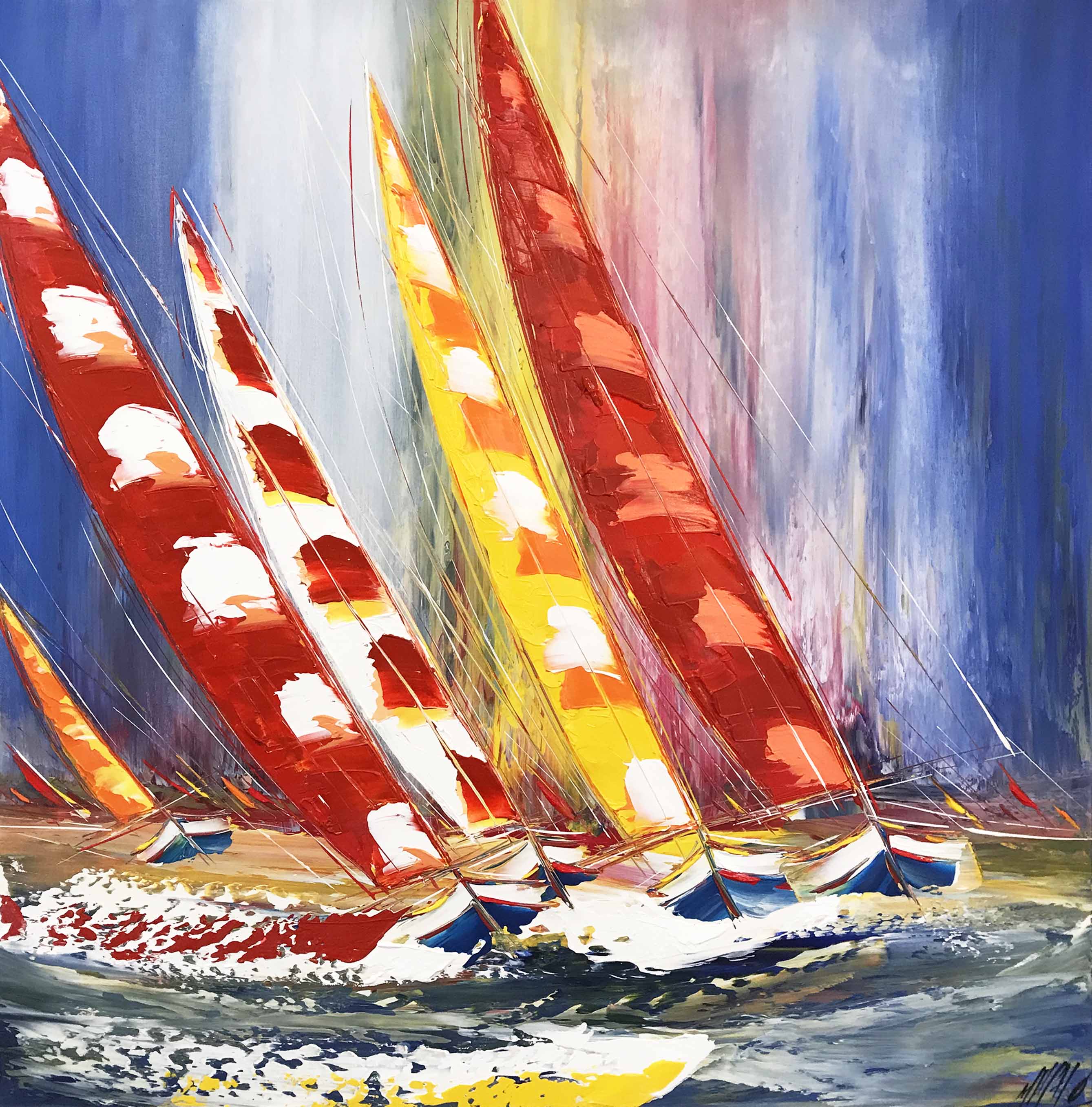 Couleurs en mer... | 100x100cm