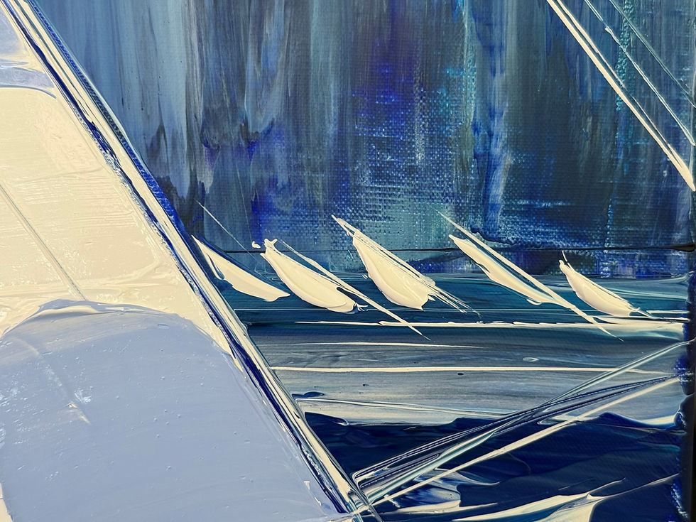 Miniature : Le grand bleu… | 100x100cm