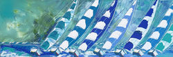 Les voiles bleues... | 50x150cm