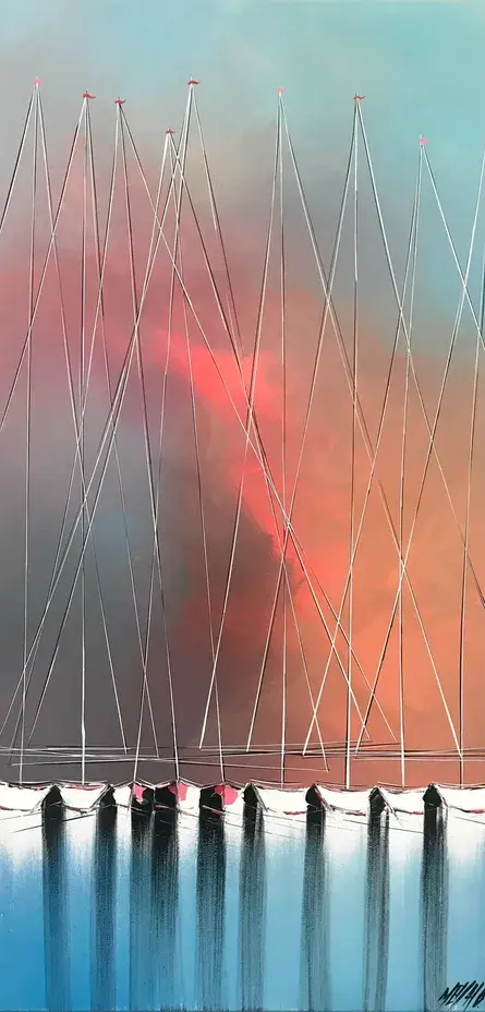 Les mâts de l’horizon… | 50x100cm🔴