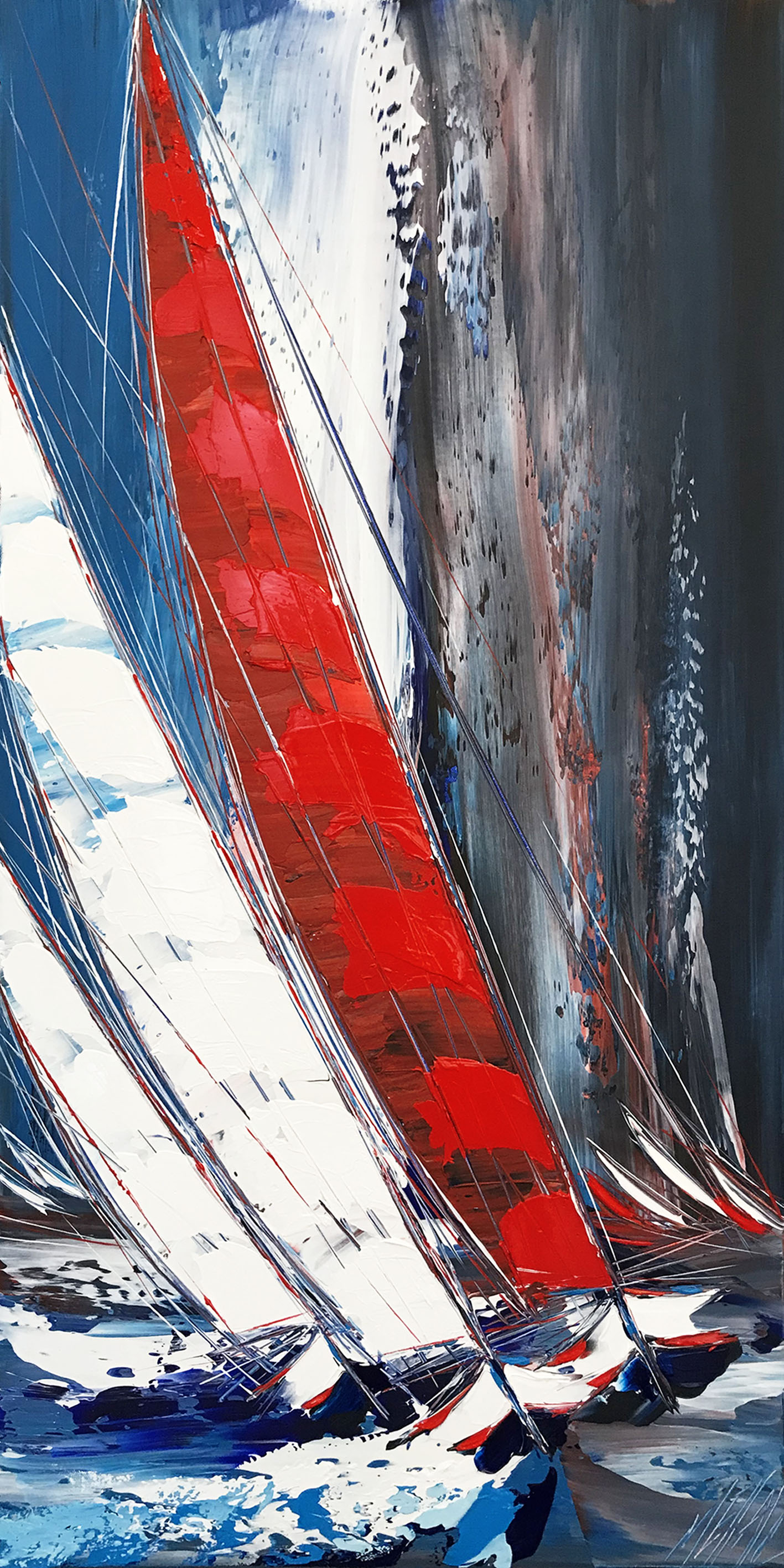 En pleine mer... | 100x50cm