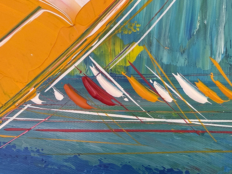 Miniature : Régate au large… | 150x50cm