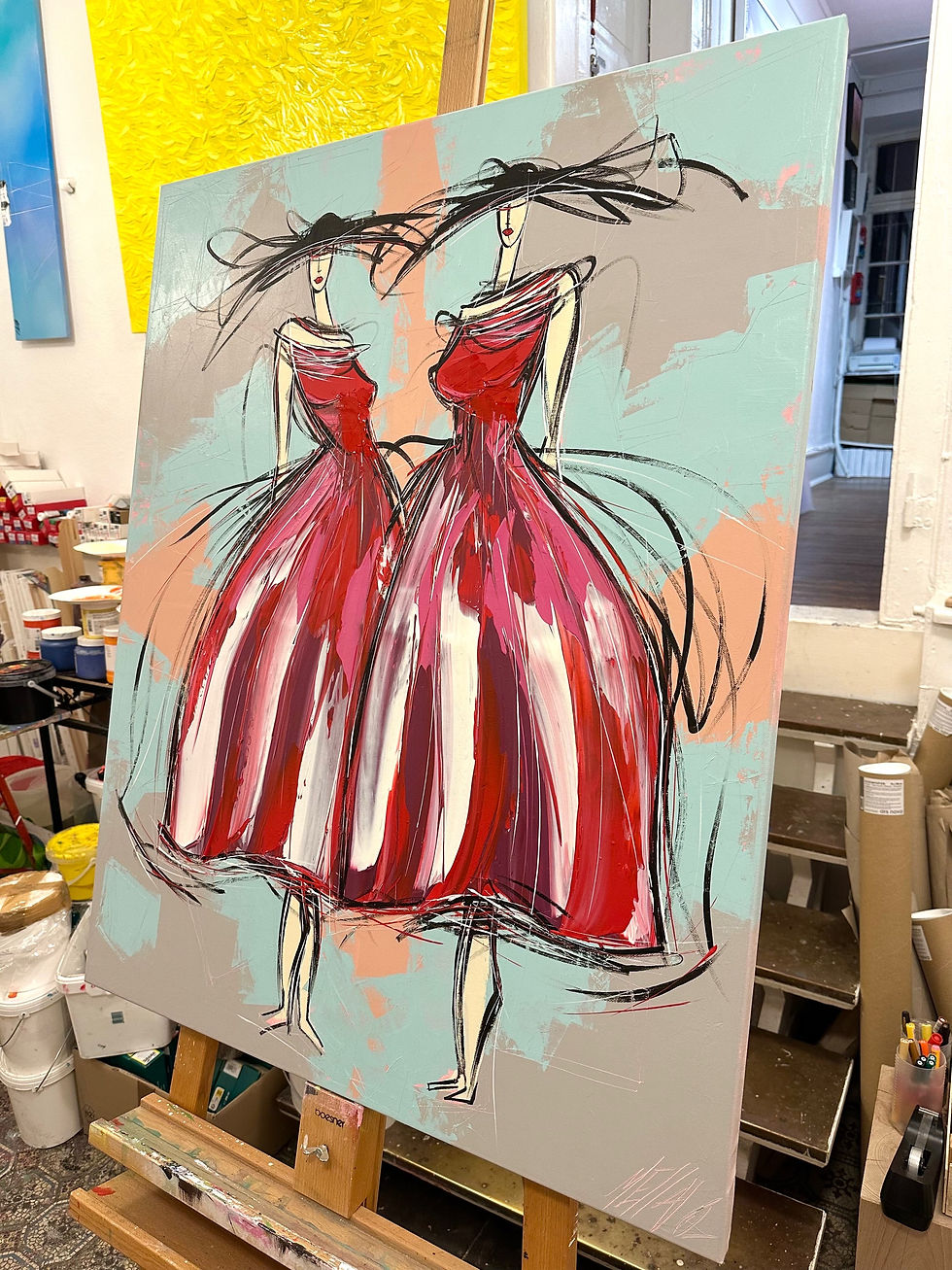Miniature : Les danseuses rouges... | 80x100cm