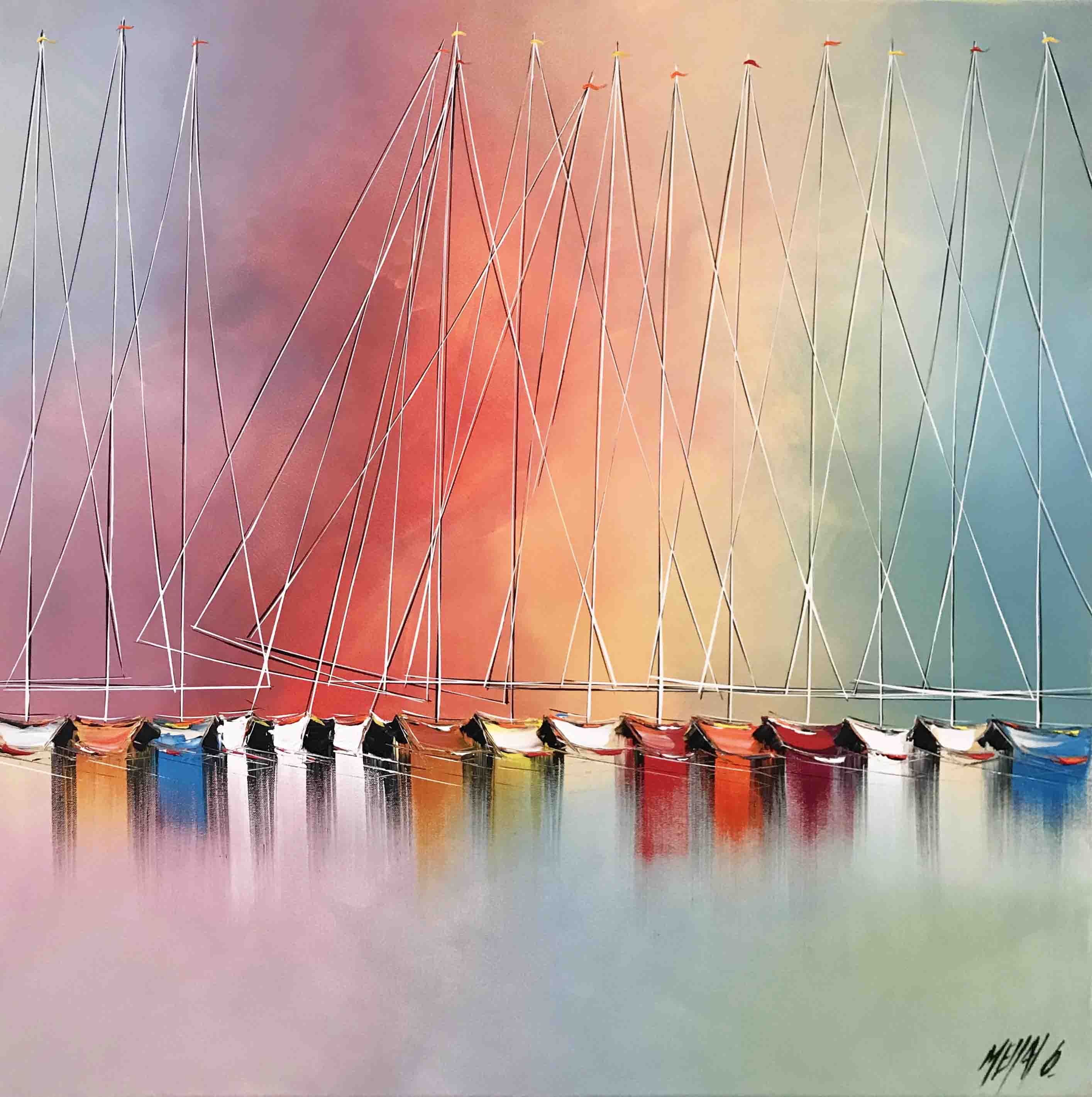 Bonheur à l'horizon... | 80x80cm
