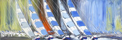 Course en mer... | 150x50cm