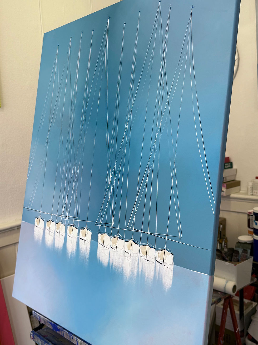 Miniature : Les mâts de l'océan… | 80x100cm