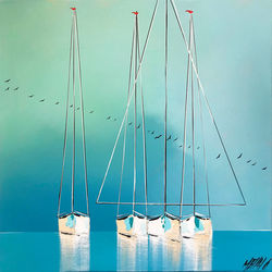 Les reflets bleus... | 40x40cm