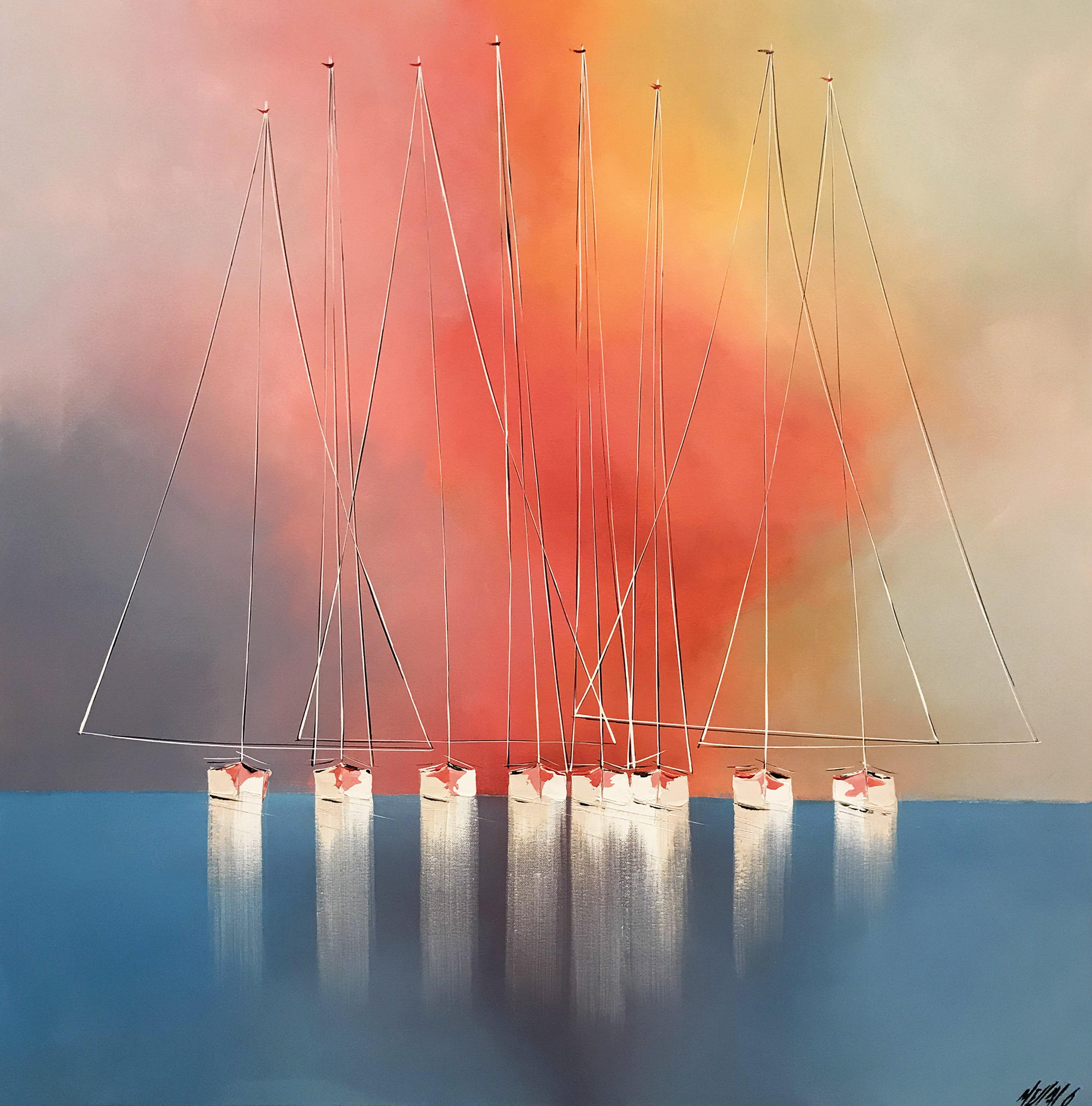 Bonheur en mer... | 100x100cm