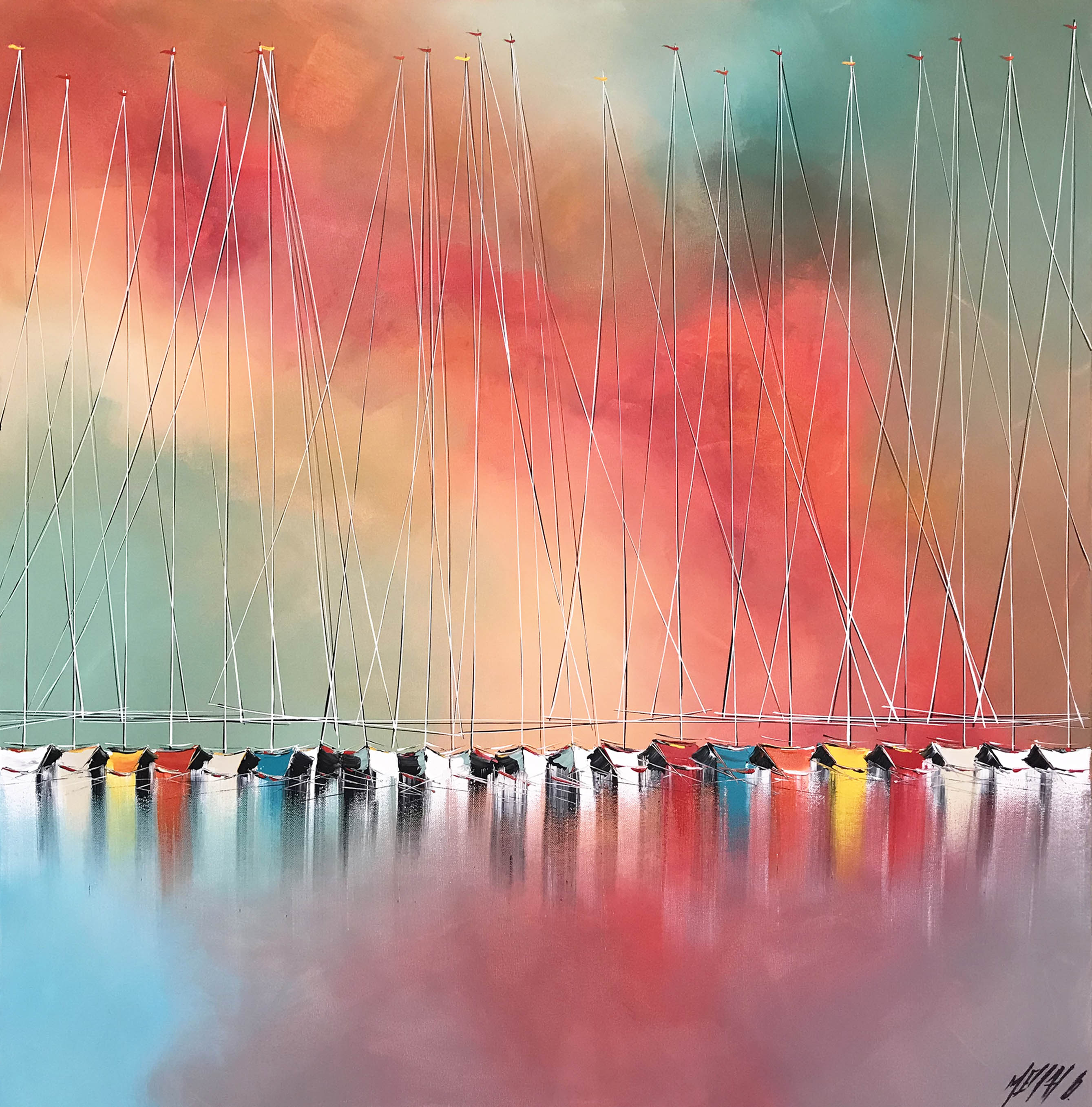 Les uns avec les autres... | 100x100cm
