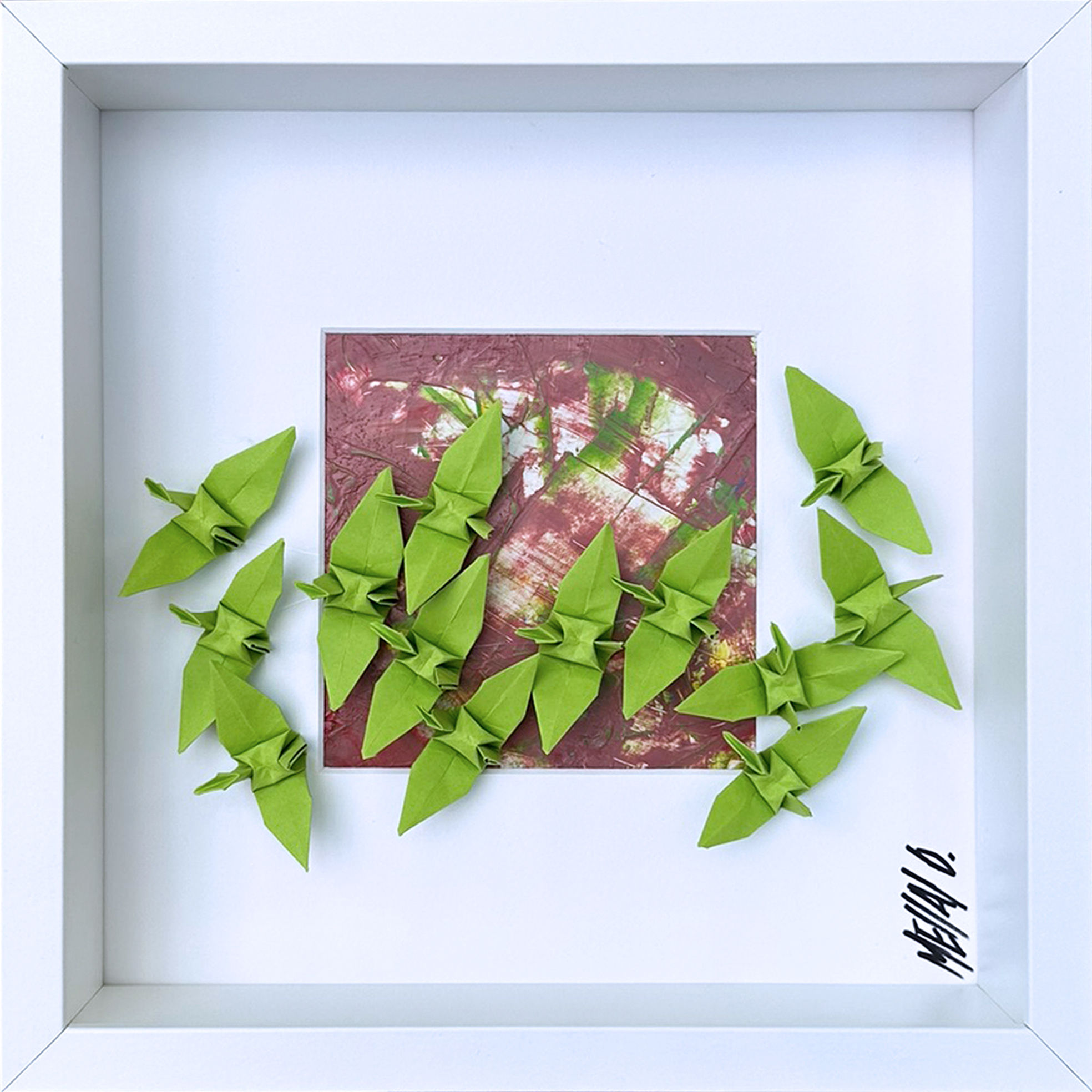 HOPE... | 27x27x6cm (oeuvre sur papier encadrée)