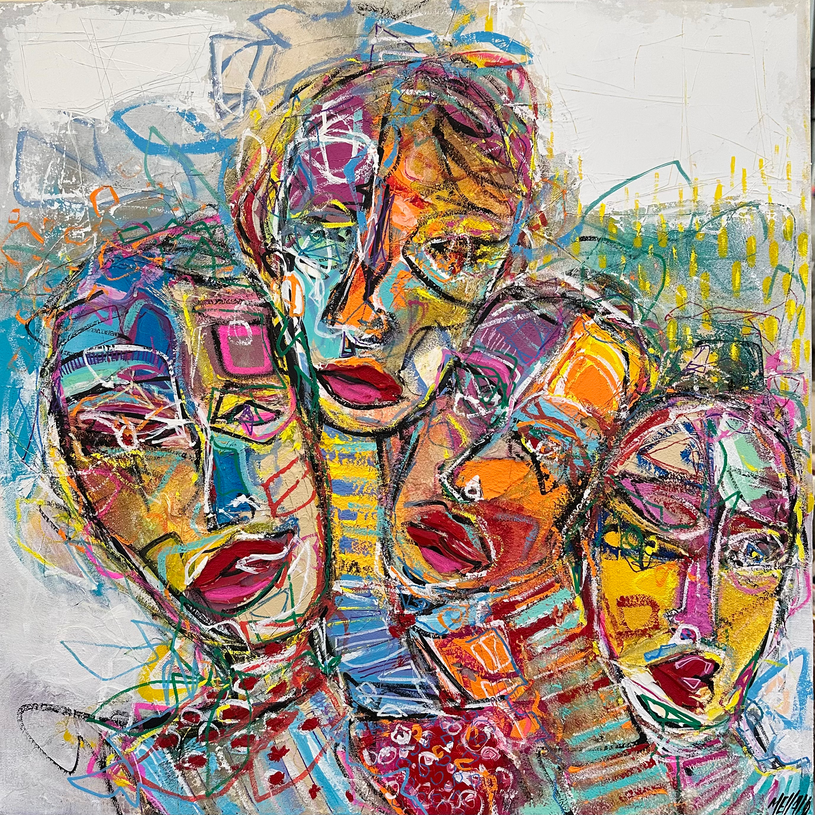 Les bavardes… I | 80x80cm