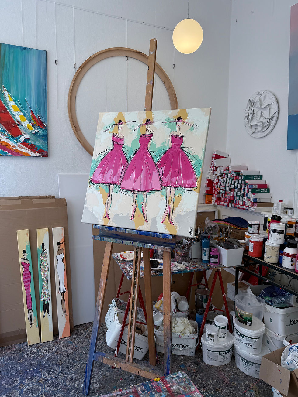 Miniature : Les filles en rose... | 80x80cm 🟠