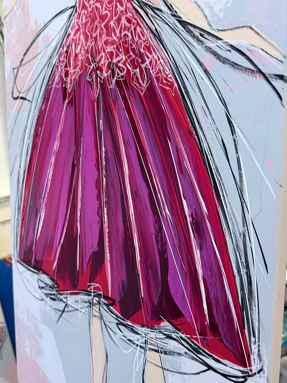 Miniature : La danseuse de French Cancan... | 50x100cm