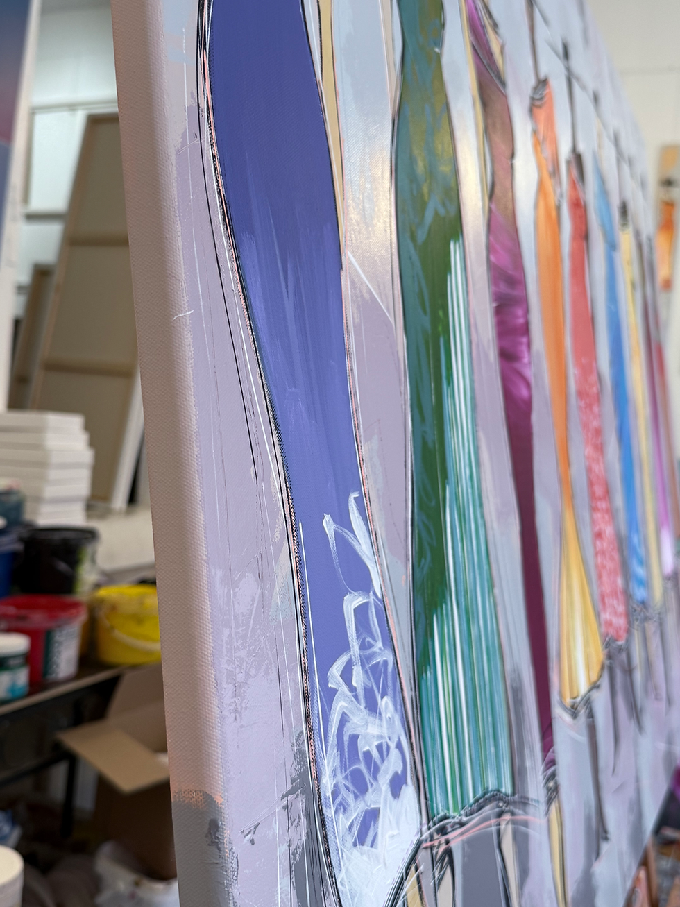 Miniature : Les filles aux chapeaux... | 150x100cm