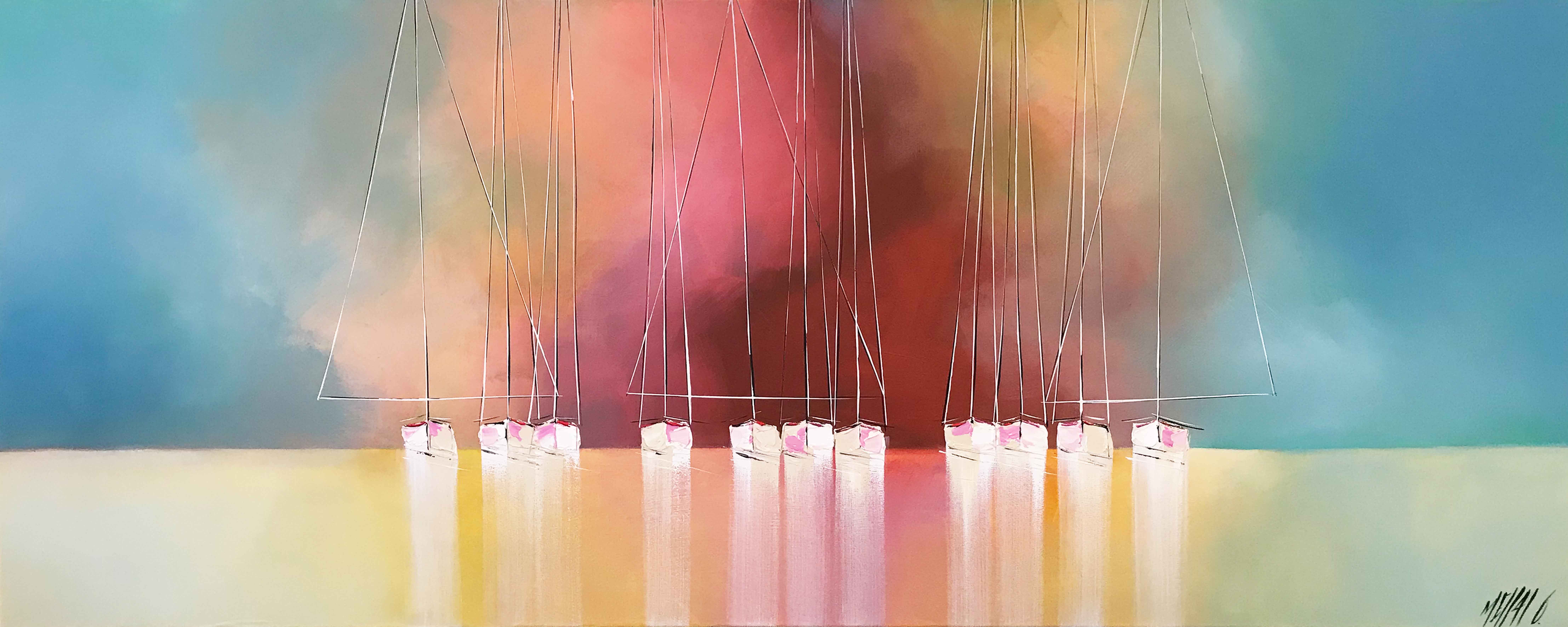 Coucher de soleil à l'horizon... | 60x150cm