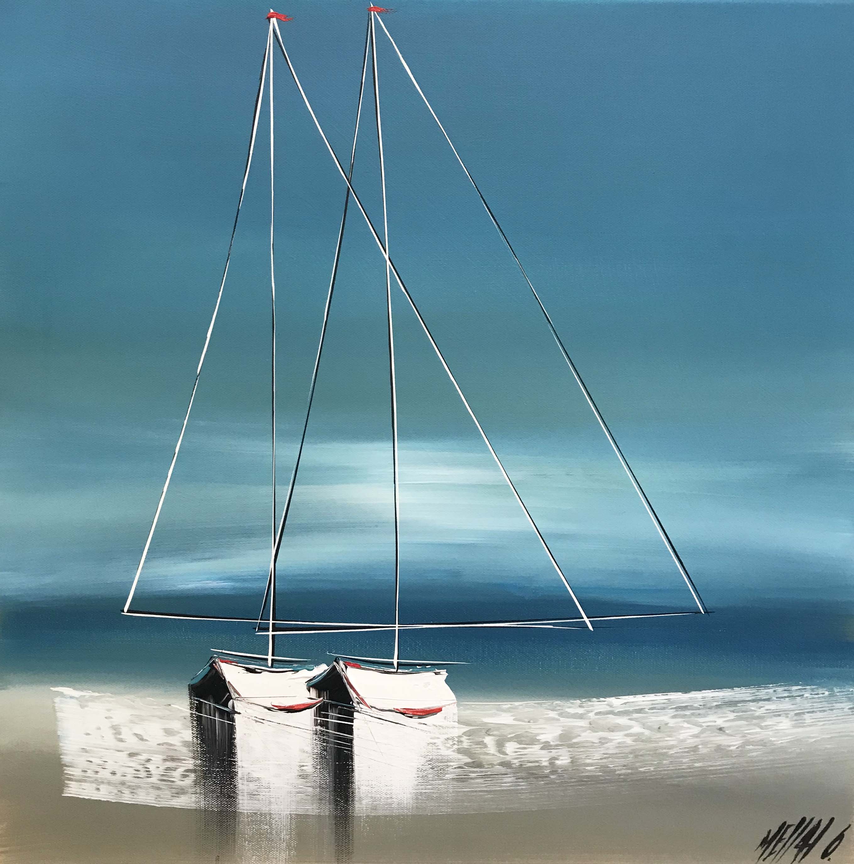 Portés par les vagues... | 50x50cm