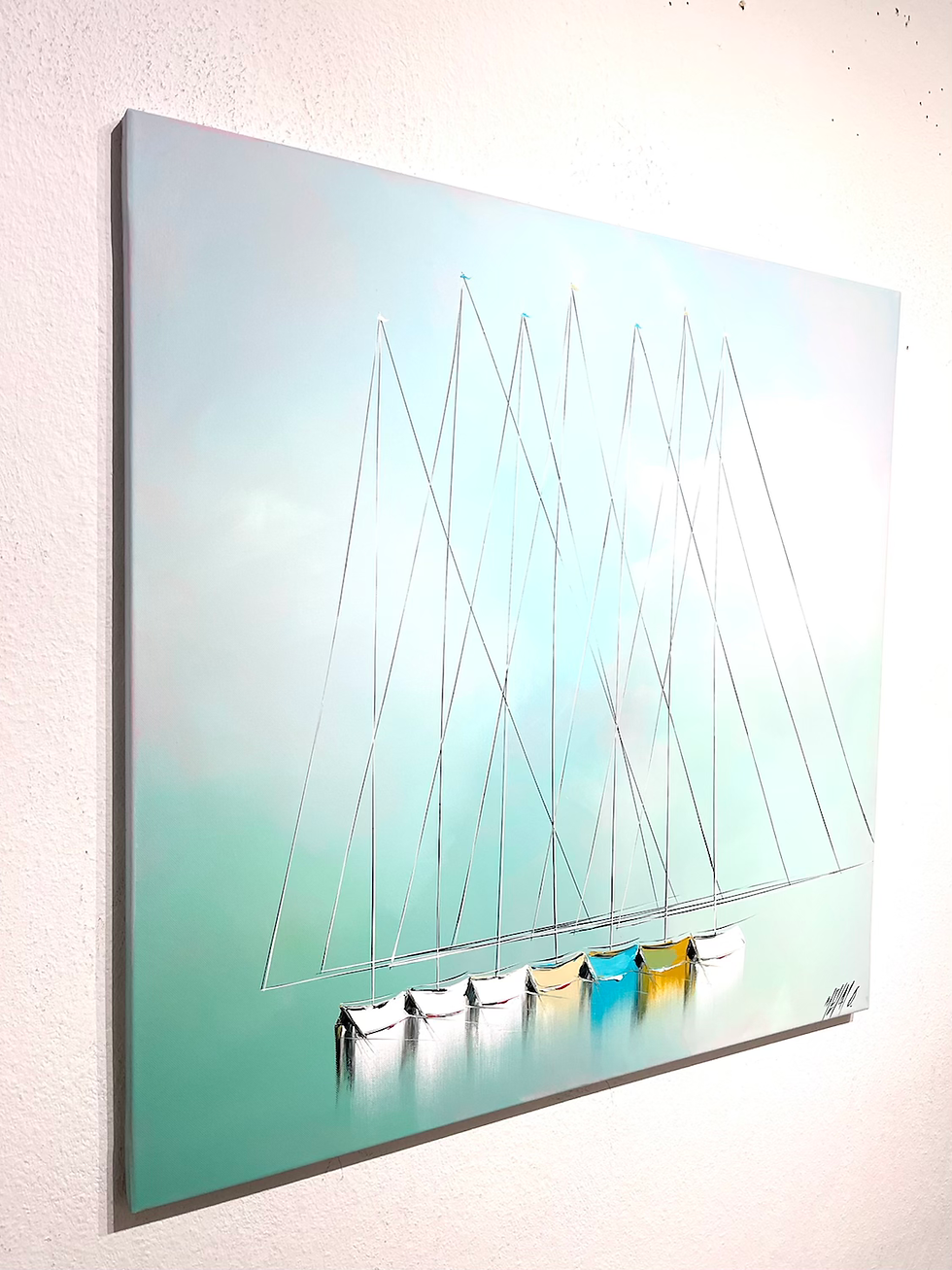 Miniature : Prendre la mer… | 80x80cm