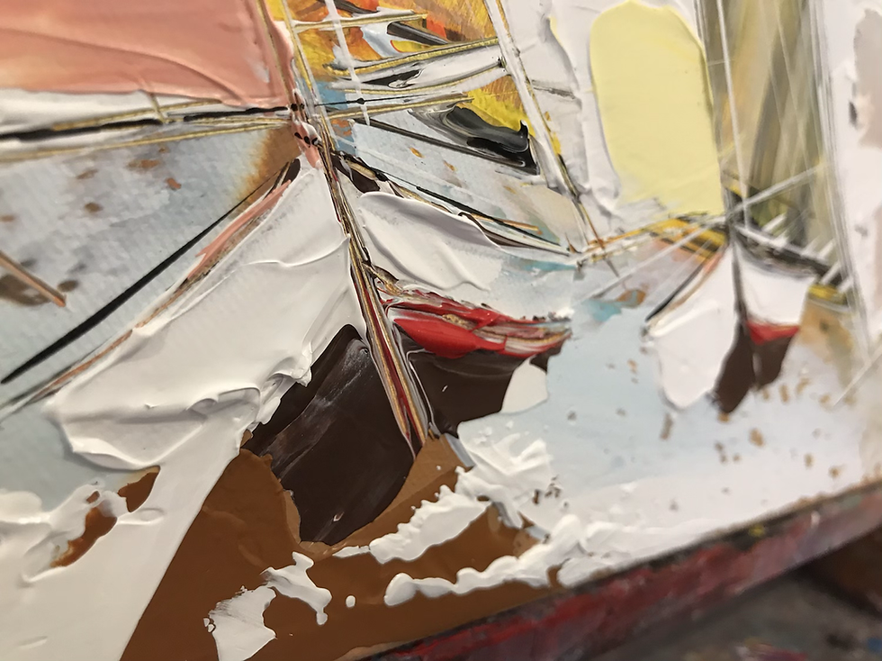 Miniature : Contre vent et marée... | 40x120cm