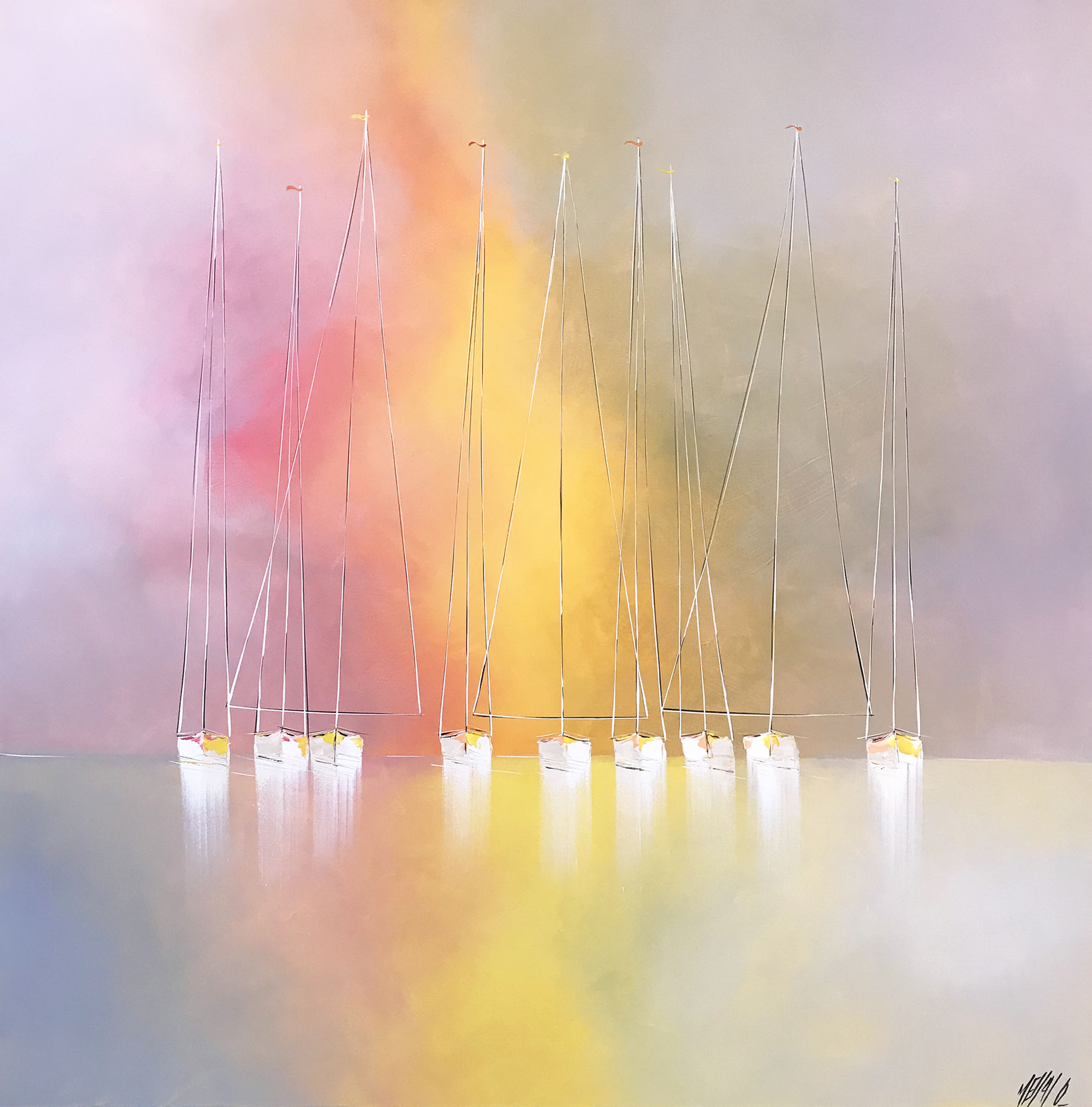 Les lumières du bonheur | 120x120cm