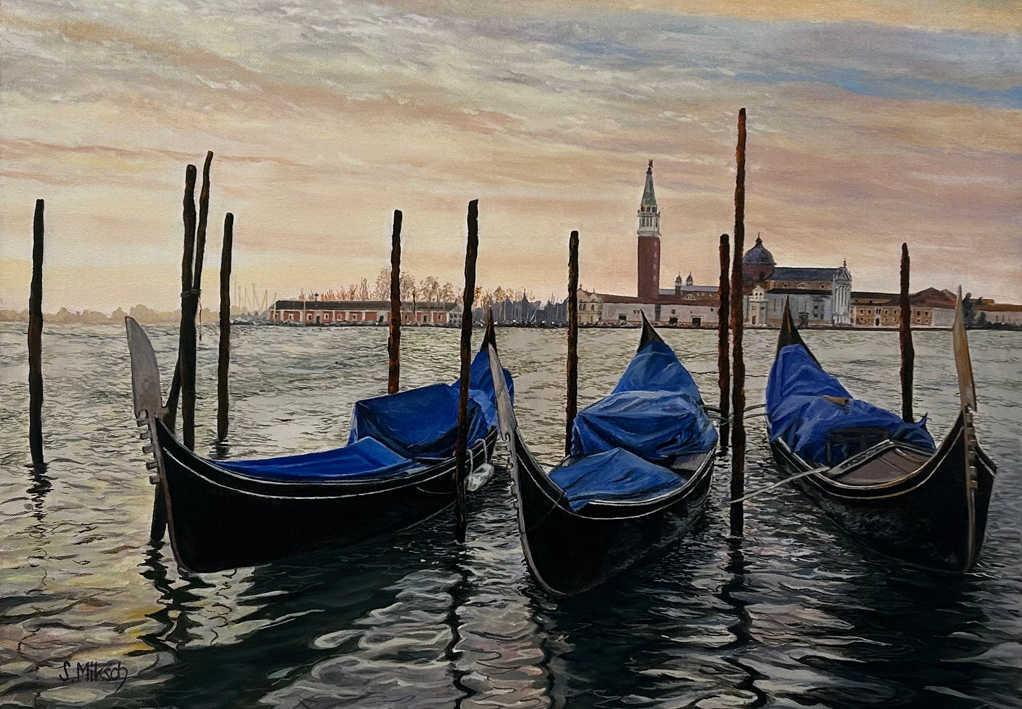 Gondeln von Venedig  |  70 x 50 cm