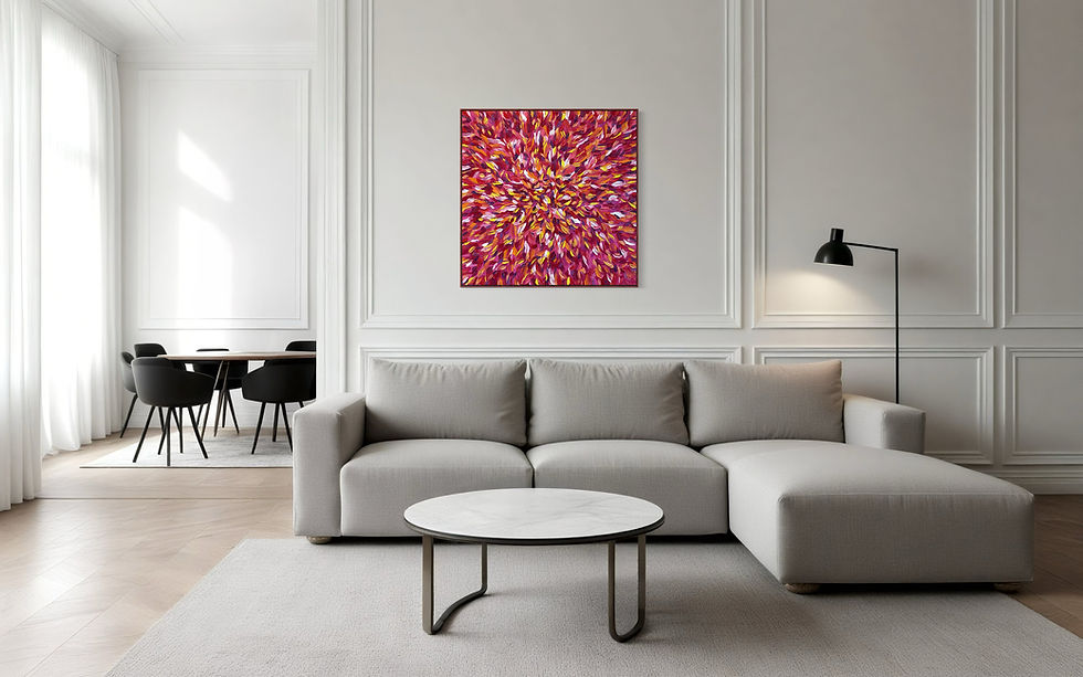 Miniature : Vibrations ardentes... | 100x100x5cm