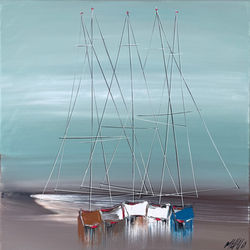 Quand la mer se retire... | 50x50cm