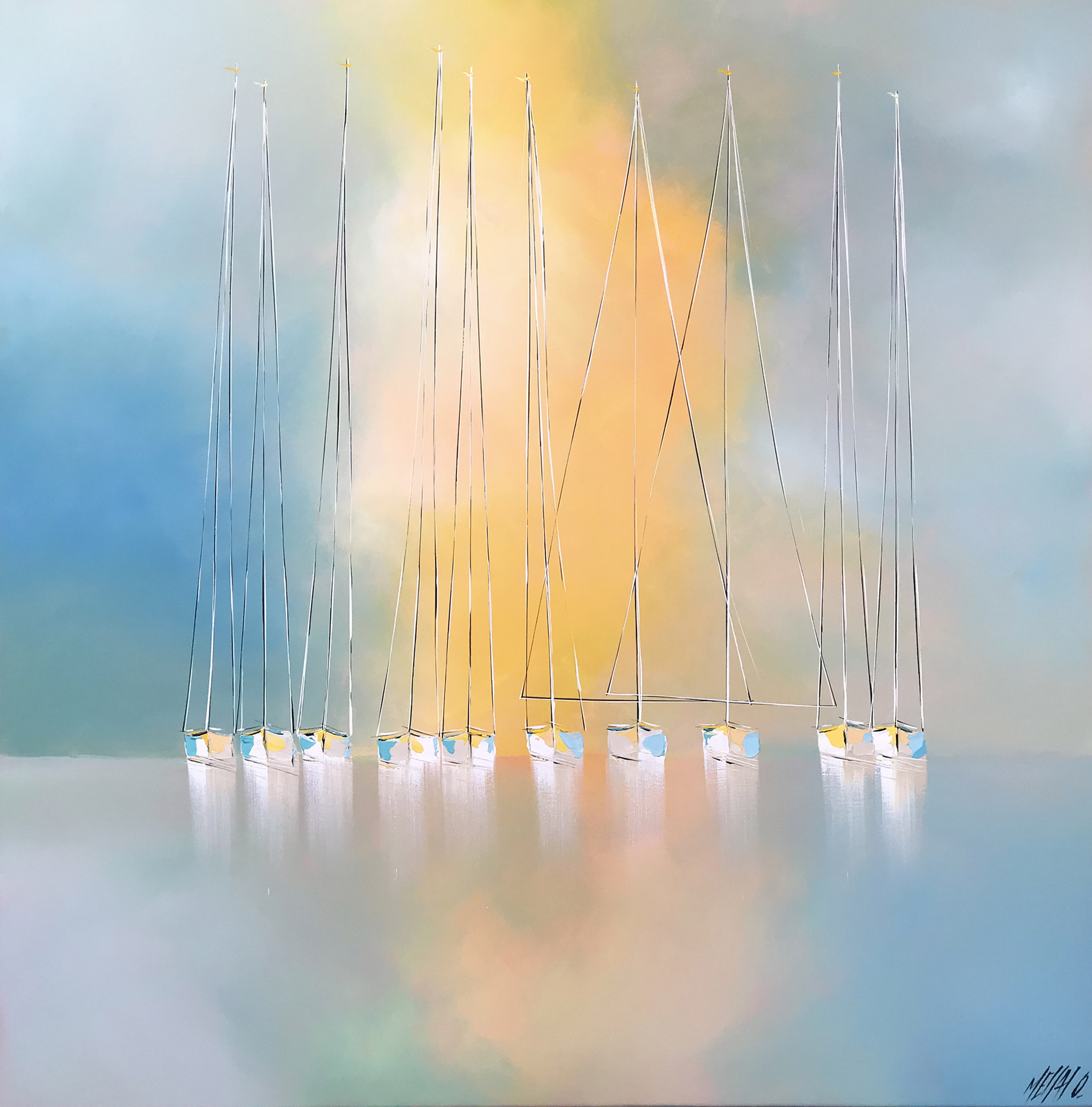 Lumière et liberté en mer | 120x120