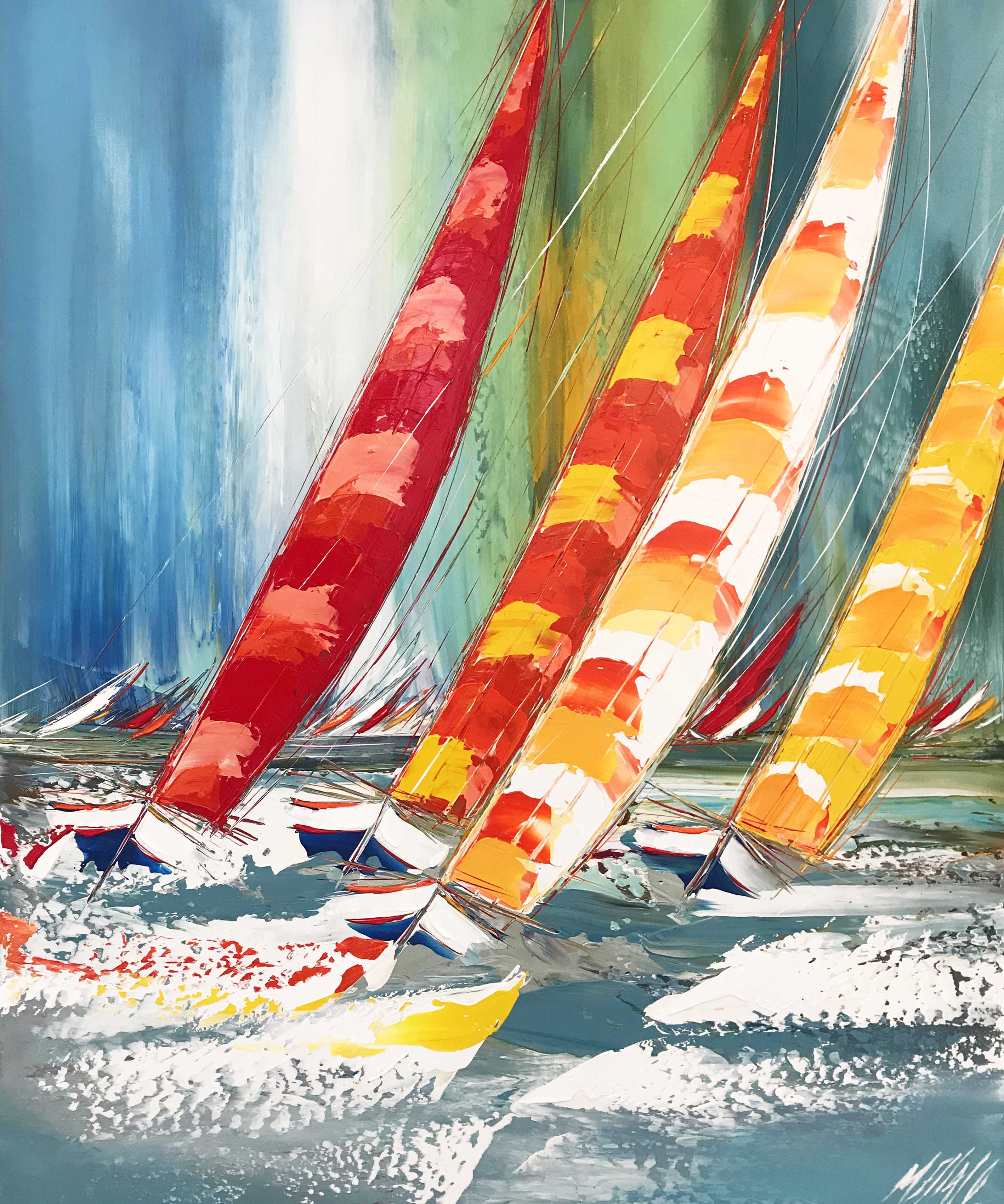 Evasion en mer... | 120x100cm